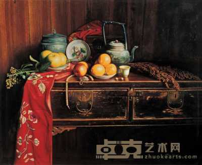陈子达 2000年作 案桌上的高粱 100×80cm
